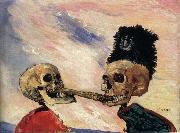 James Ensor Skeletons Fighting Over a Pickled Herring oil